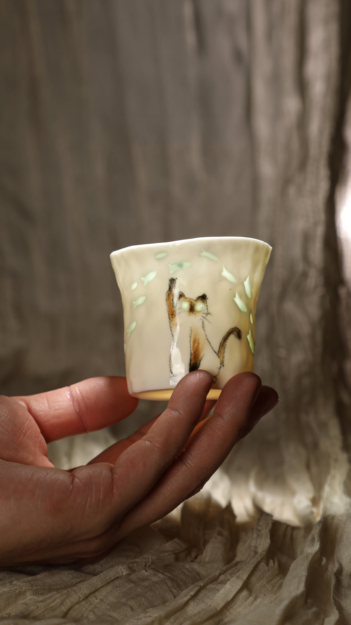 No.01 · Flow Clay Series — Translucent Glaze Cup